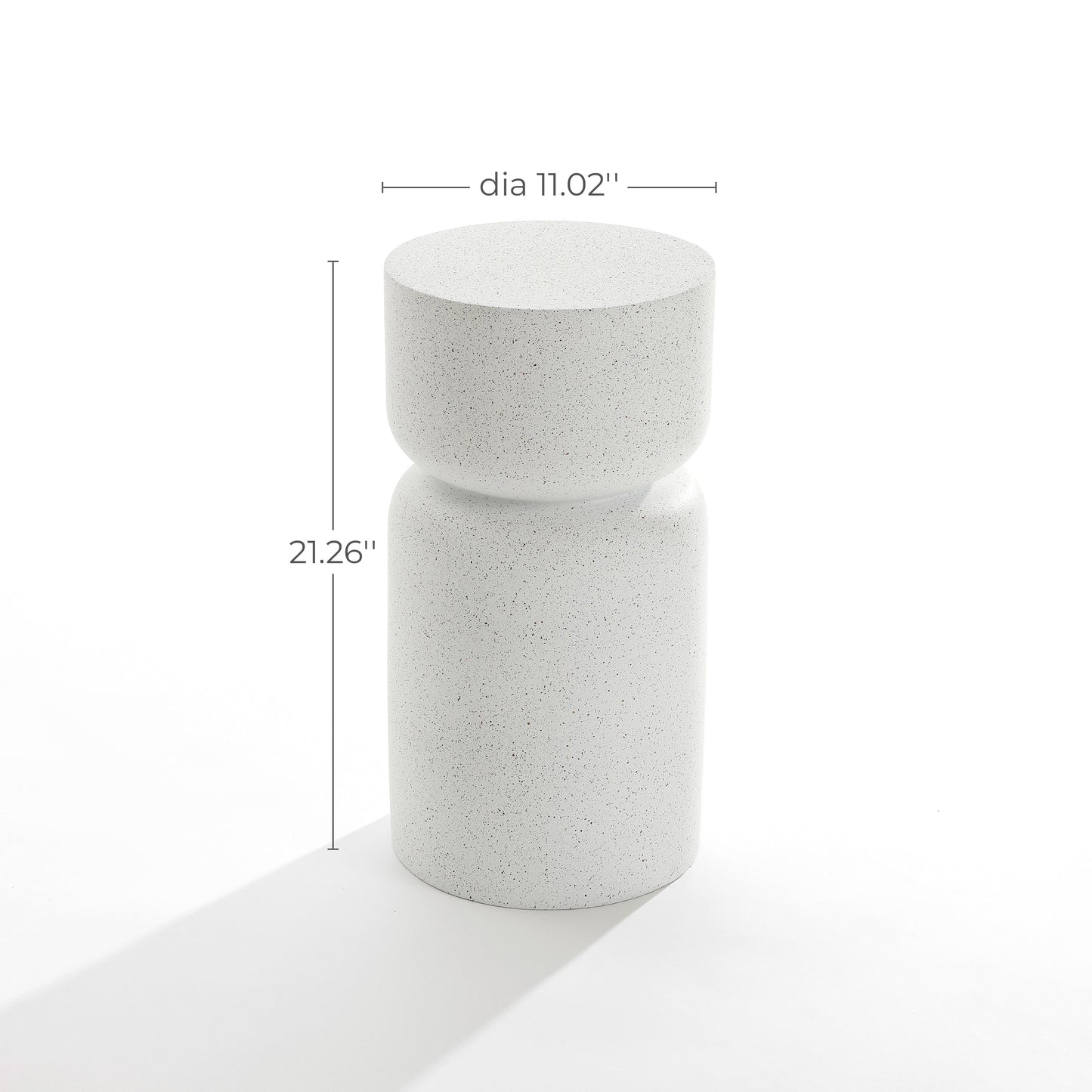 Rus323 Stool MgO Side Table, Gray