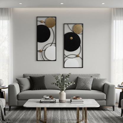2-Piece Celestial Metal Wall Art Set, 36"