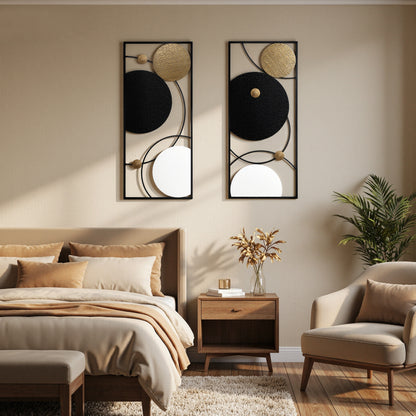 2-Piece Celestial Metal Wall Art Set, 36"