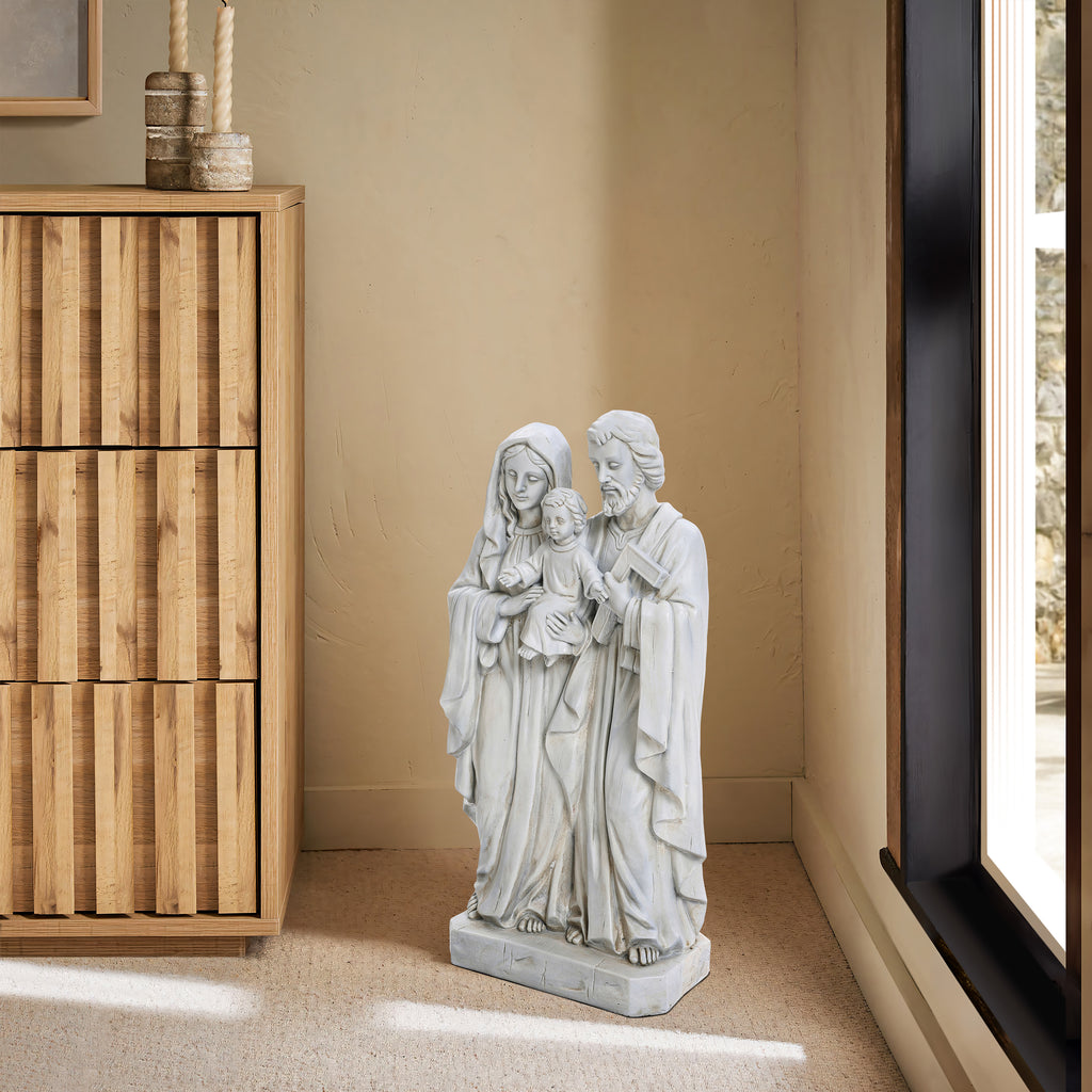 Off White Polyresin Holy Family 1.6-Feet Tall Statue