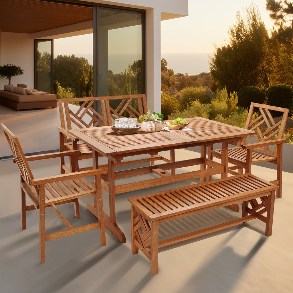 Carmel Solid Wood Outdoor Loveseat Park Bench