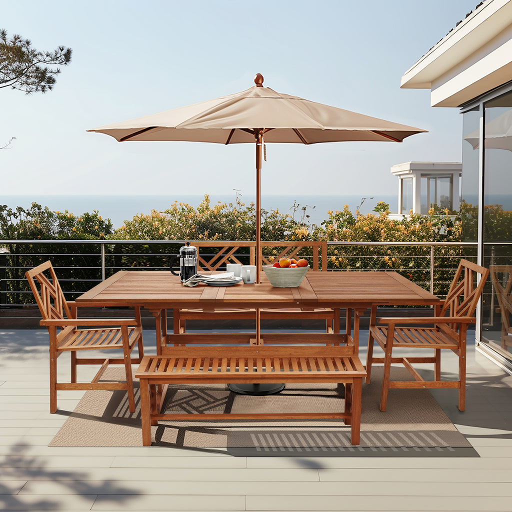 Carmel Solid Wood Outdoor Loveseat Park Bench