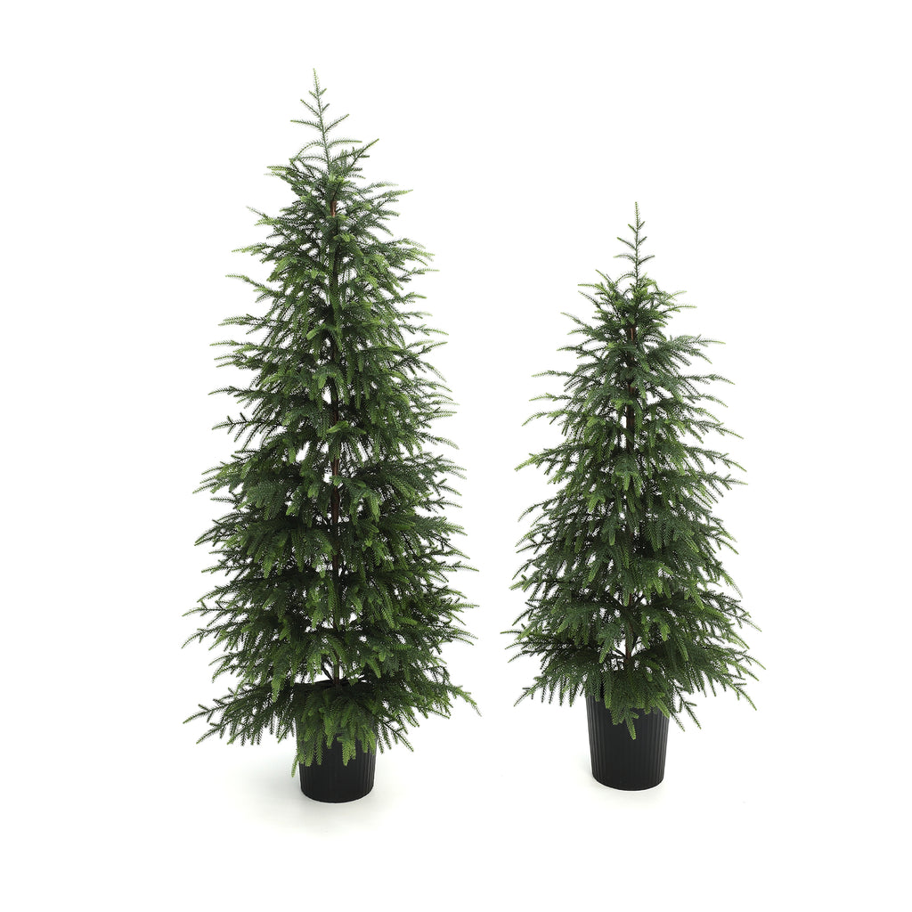 5Ft Artificial Green Branches Christmas Fir Tree Potted