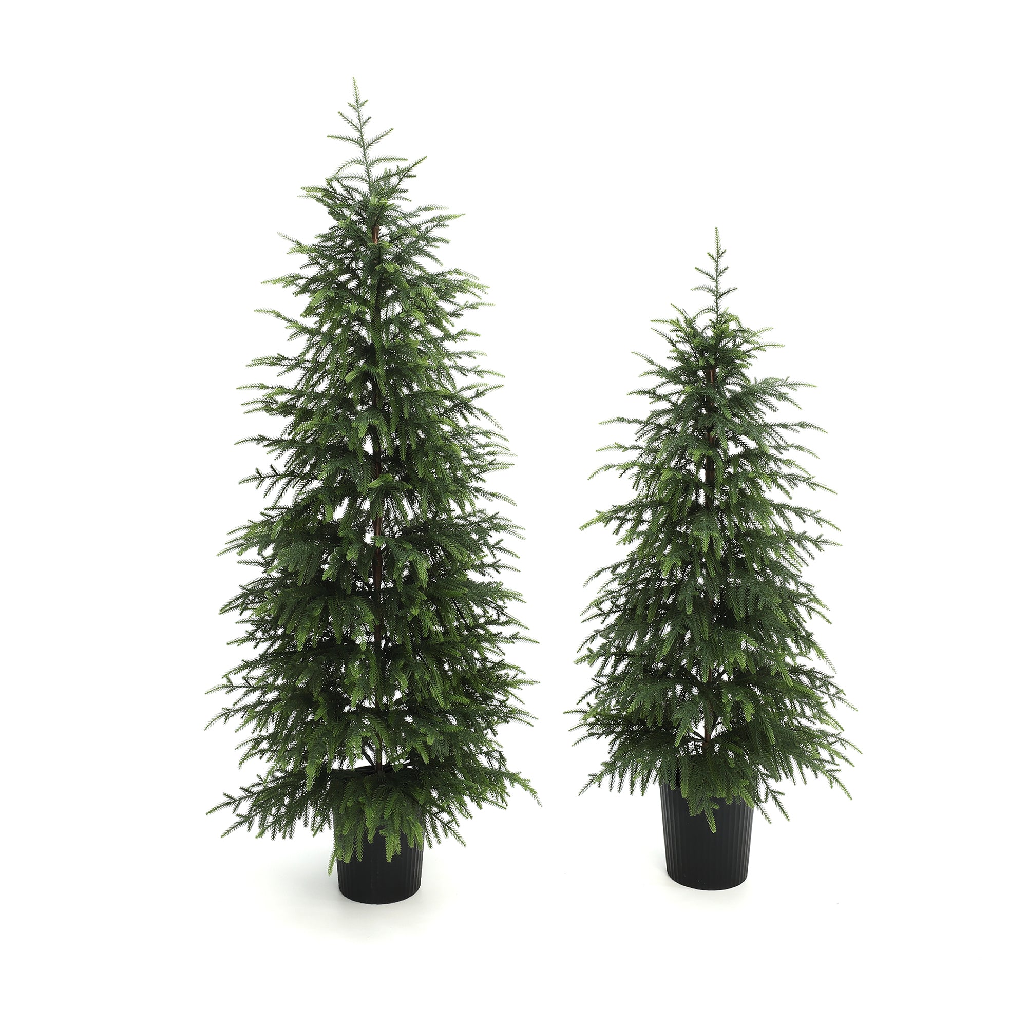 5Ft Artificial Green Branches Christmas Fir Tree Potted