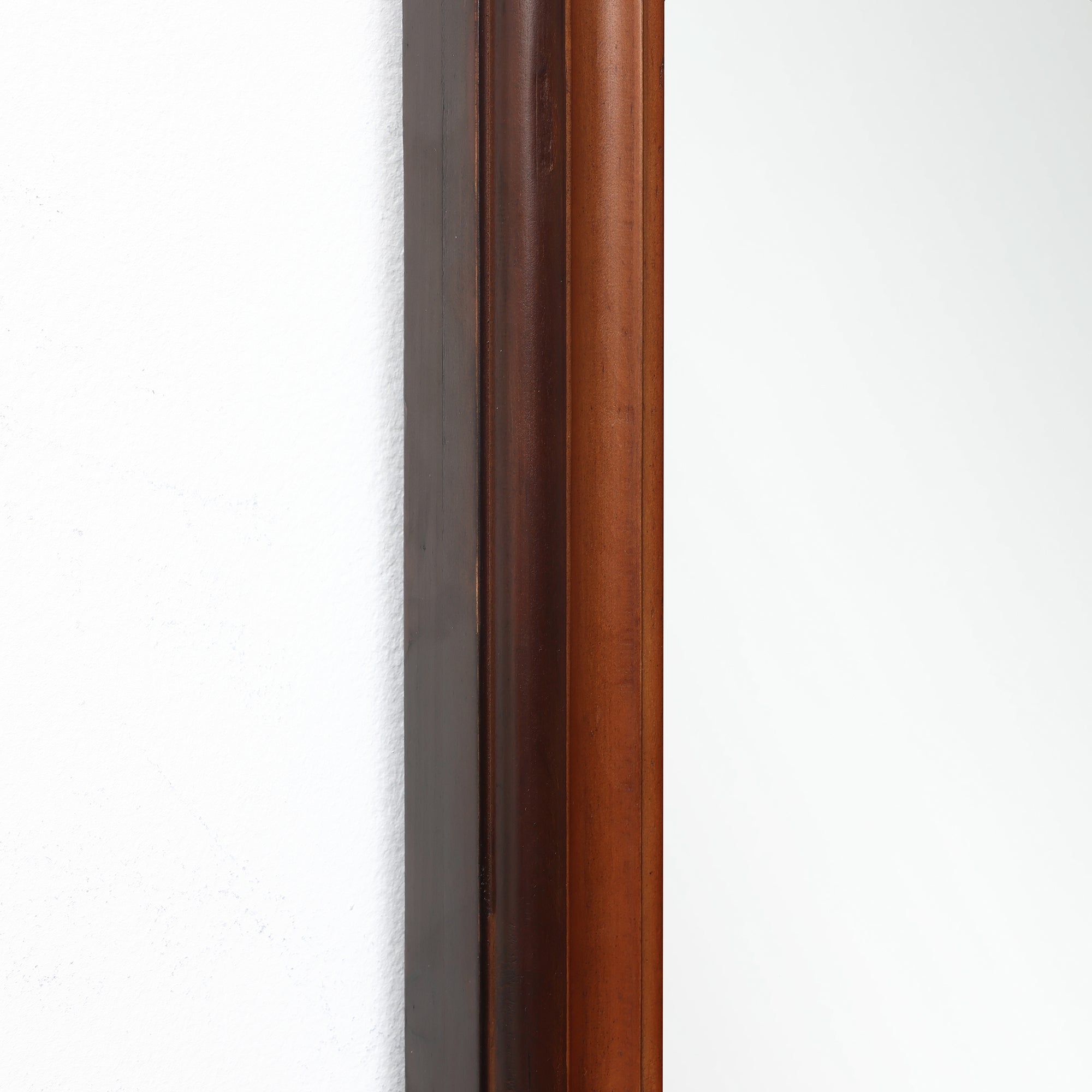 Modern 43.3” Tall Rounded Rectangle Wall Mirror with Pine Wood Frame