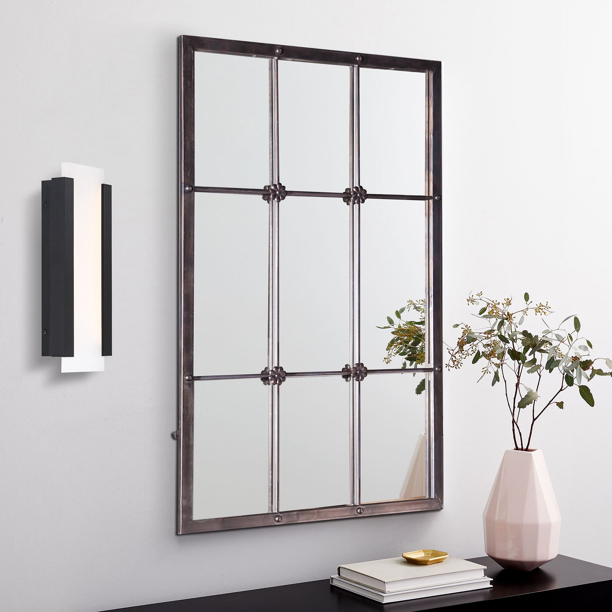 Metal Window Frame Wall Mirror