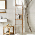 Natural Wood Trapezoid Towel Rack – Simple & Functional Design