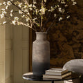 Brown Ombre Terracotta Narrow 14.8-Inch Tall Vase