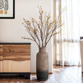 Brown Ombre Terracotta Narrow 18.7-Inch Tall Vase