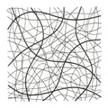Black Abstract 35.5-Inch Square Metal Wall Decor
