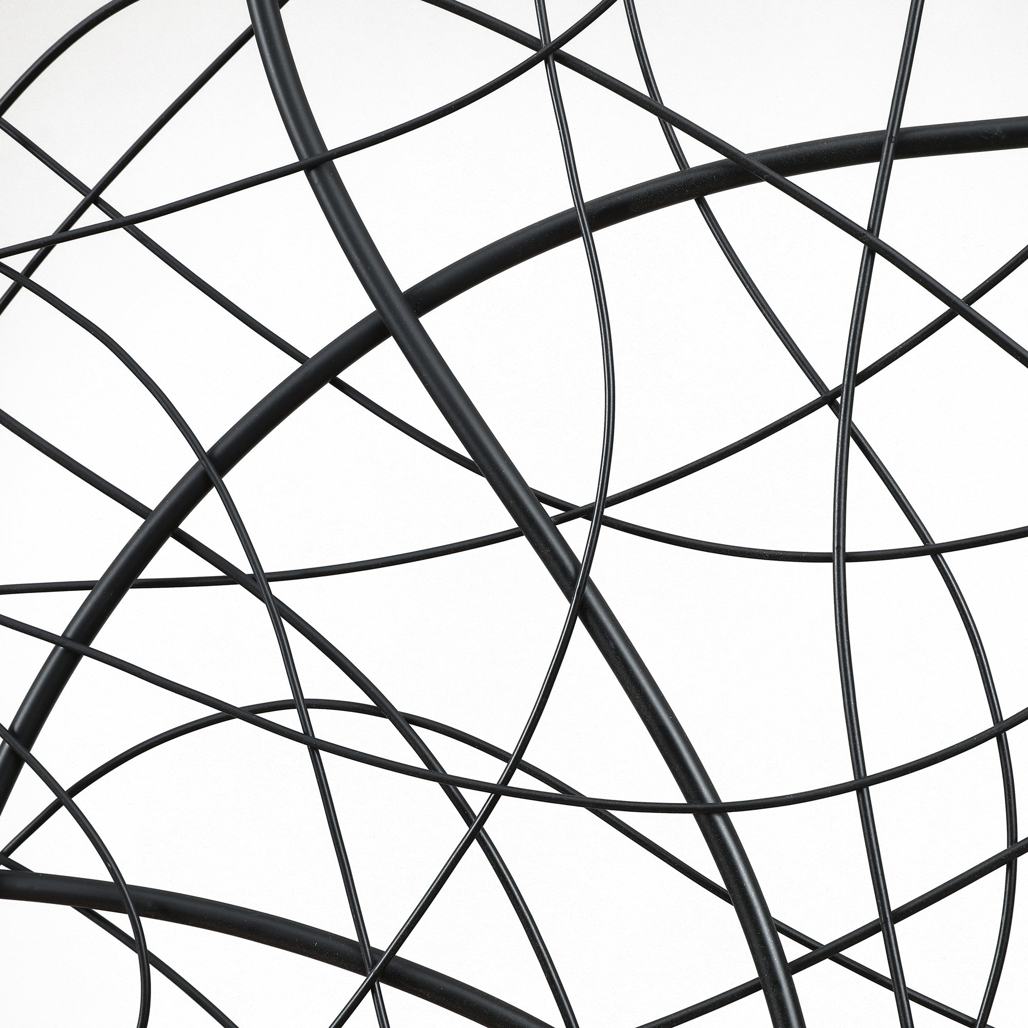 Black Abstract 35.5-Inch Square Metal Wall Decor