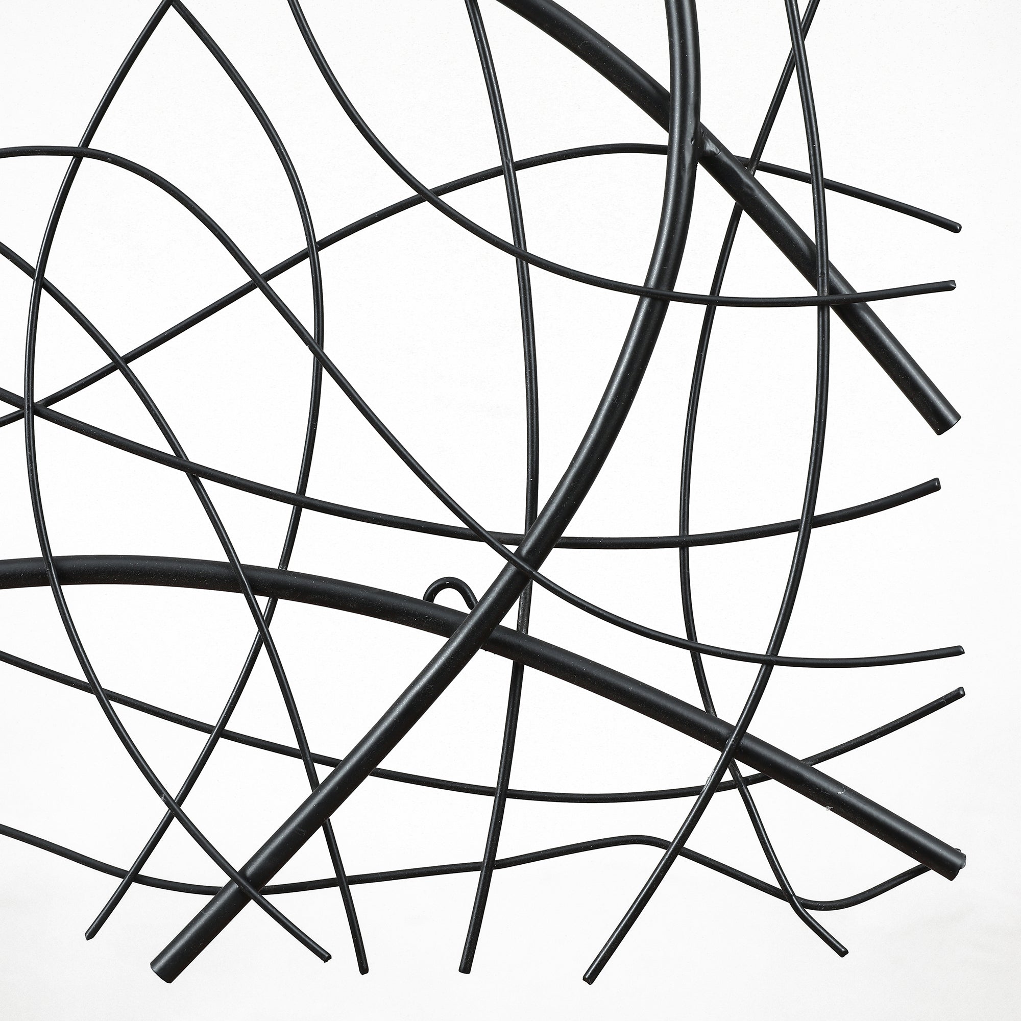 Black Abstract 35.5-Inch Square Metal Wall Decor