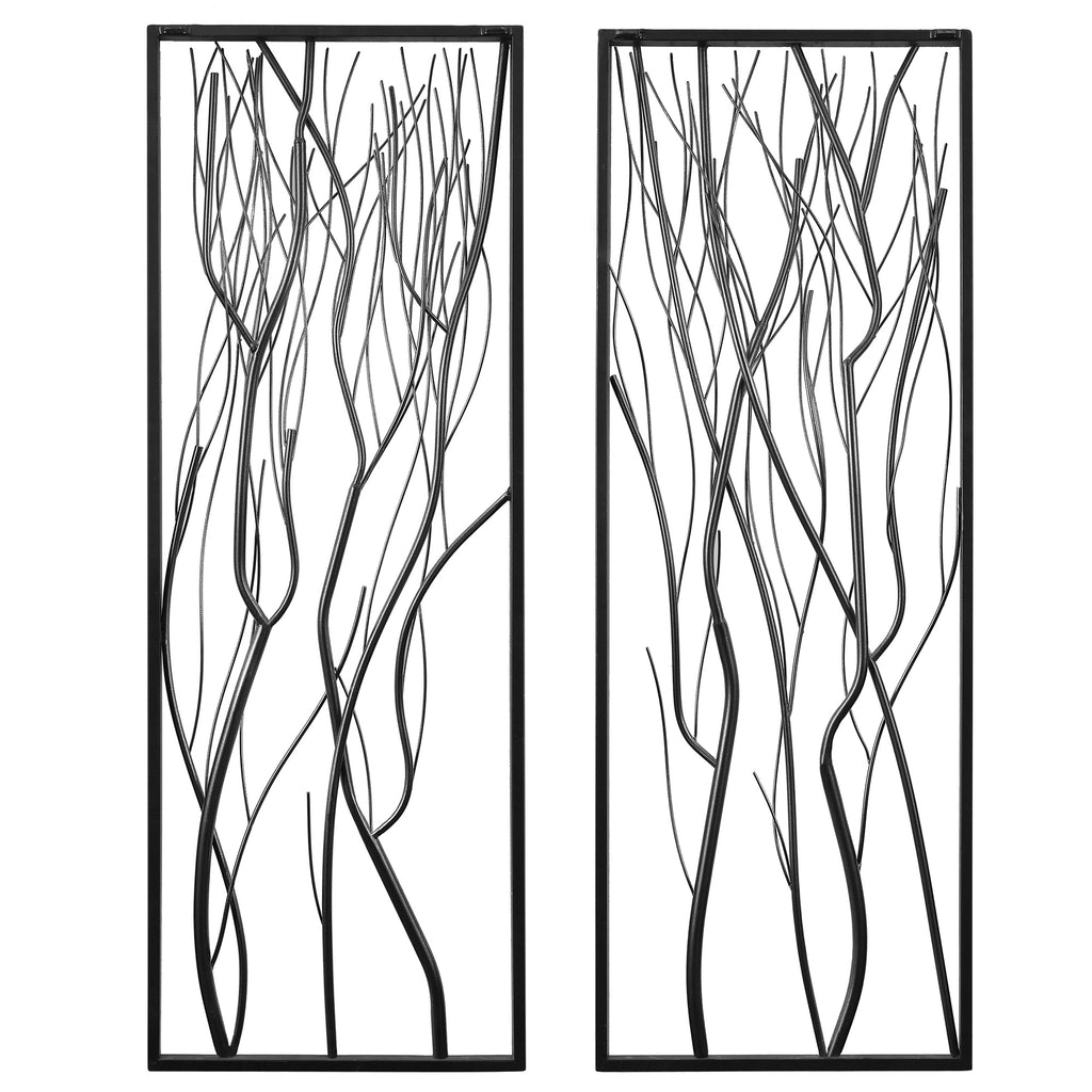 Gold Metal Branch Wall Decor, Set of 2