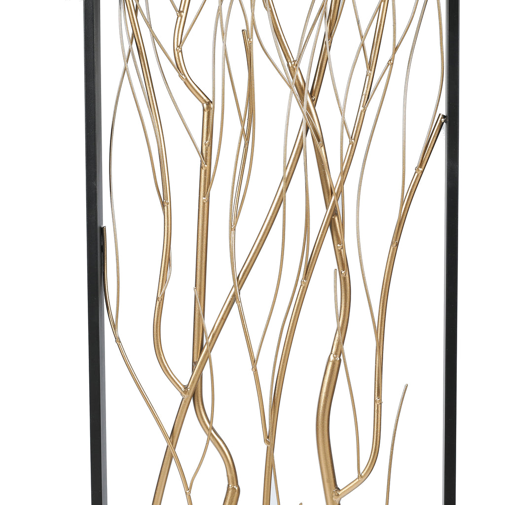 Gold Metal Branch Wall Decor, Set of 2