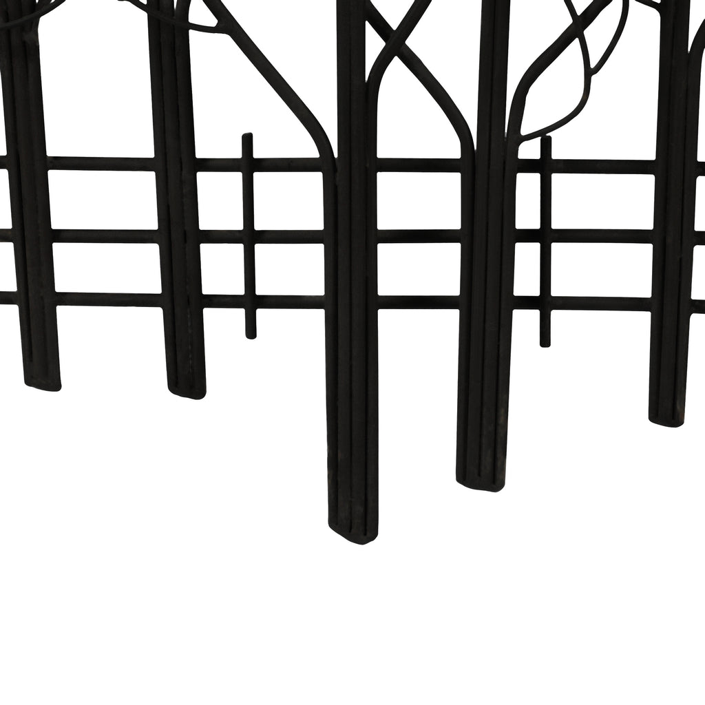 Snowy Black Metal Field of Trees Wall Decor