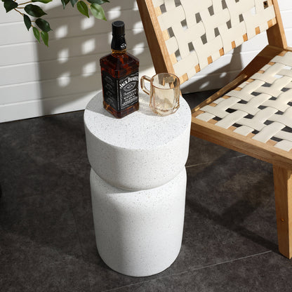 Rus323 Stool MgO Side Table, Gray