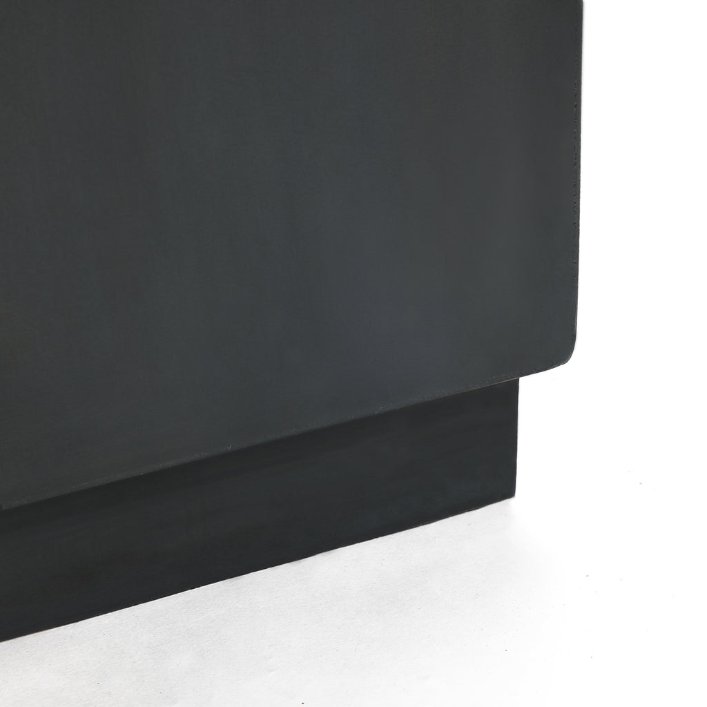 Minimalist Gray Cement Square Indoor Outdoor Side and End Table