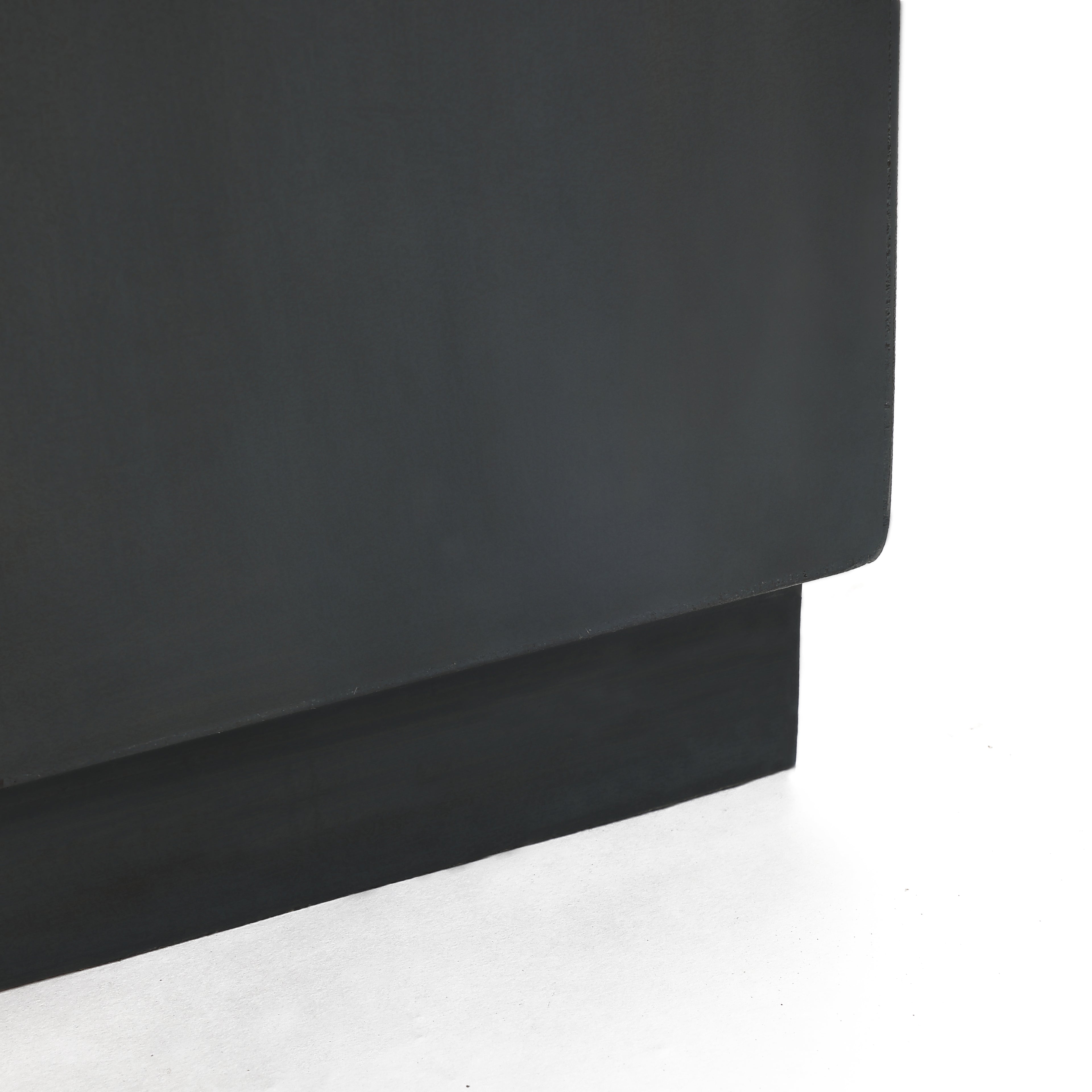 Minimalist Gray Cement Square Indoor Outdoor Side and End Table