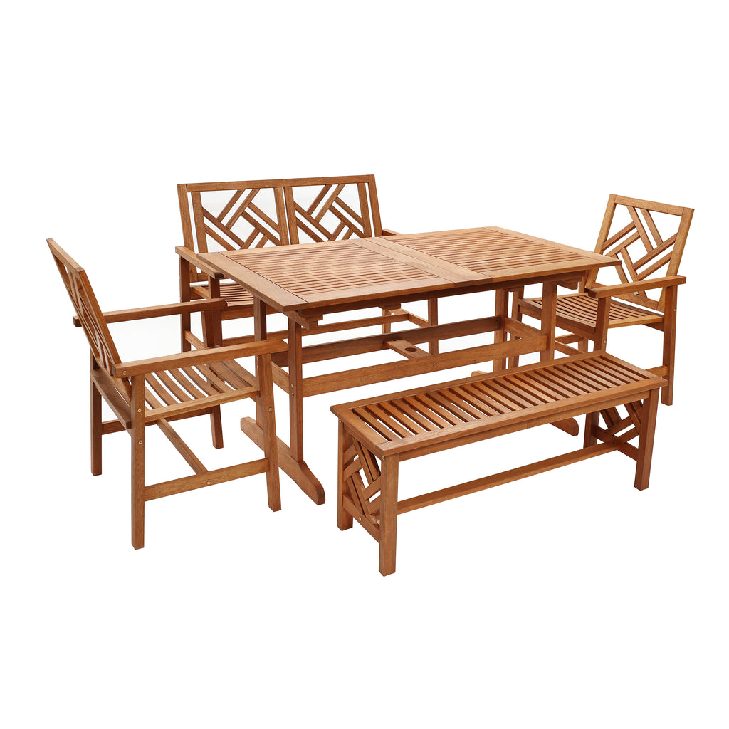 Carmel Solid Wood Outdoor Loveseat Park Bench