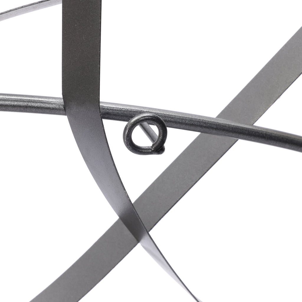 Silver and Gray Abstract Round Metal Wall Decor