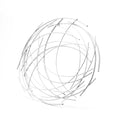 Silver Metal Abstract Swirl Round Wall Decor