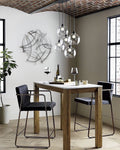 Silver and Gray Abstract Round Metal Wall Decor