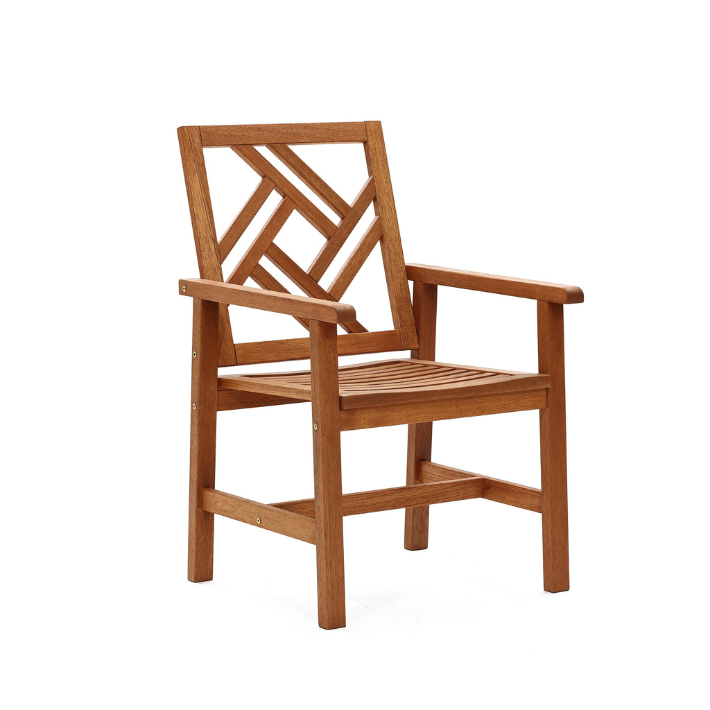 Carmel Solid Wood Outdoor Dining Chair, Set of 2