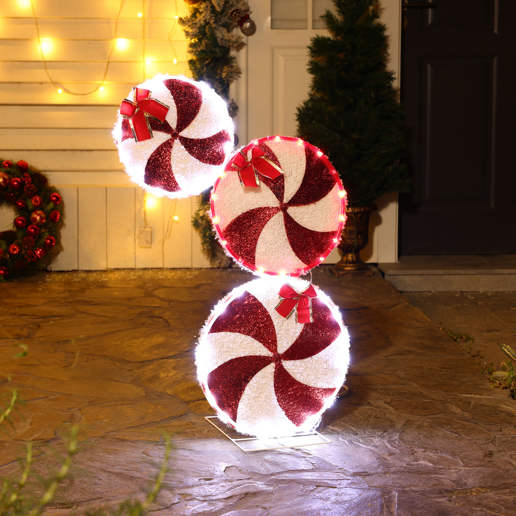 Peppermint Candy Lighted Holiday Decoration