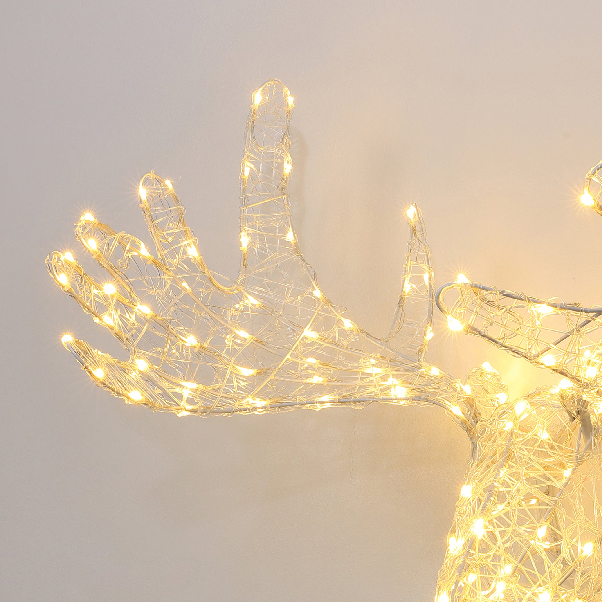 Moose Head Outdoor Holiday Decoration with Lights and Timer