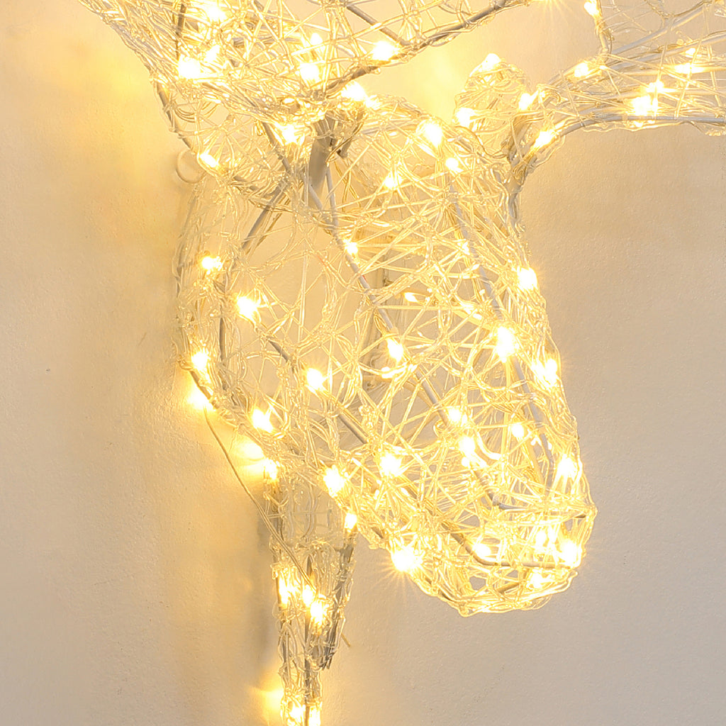 Moose Head Outdoor Holiday Decoration with Lights and Timer