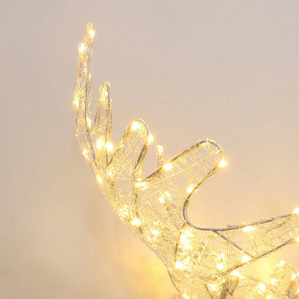 Moose Head Outdoor Holiday Decoration with Lights and Timer