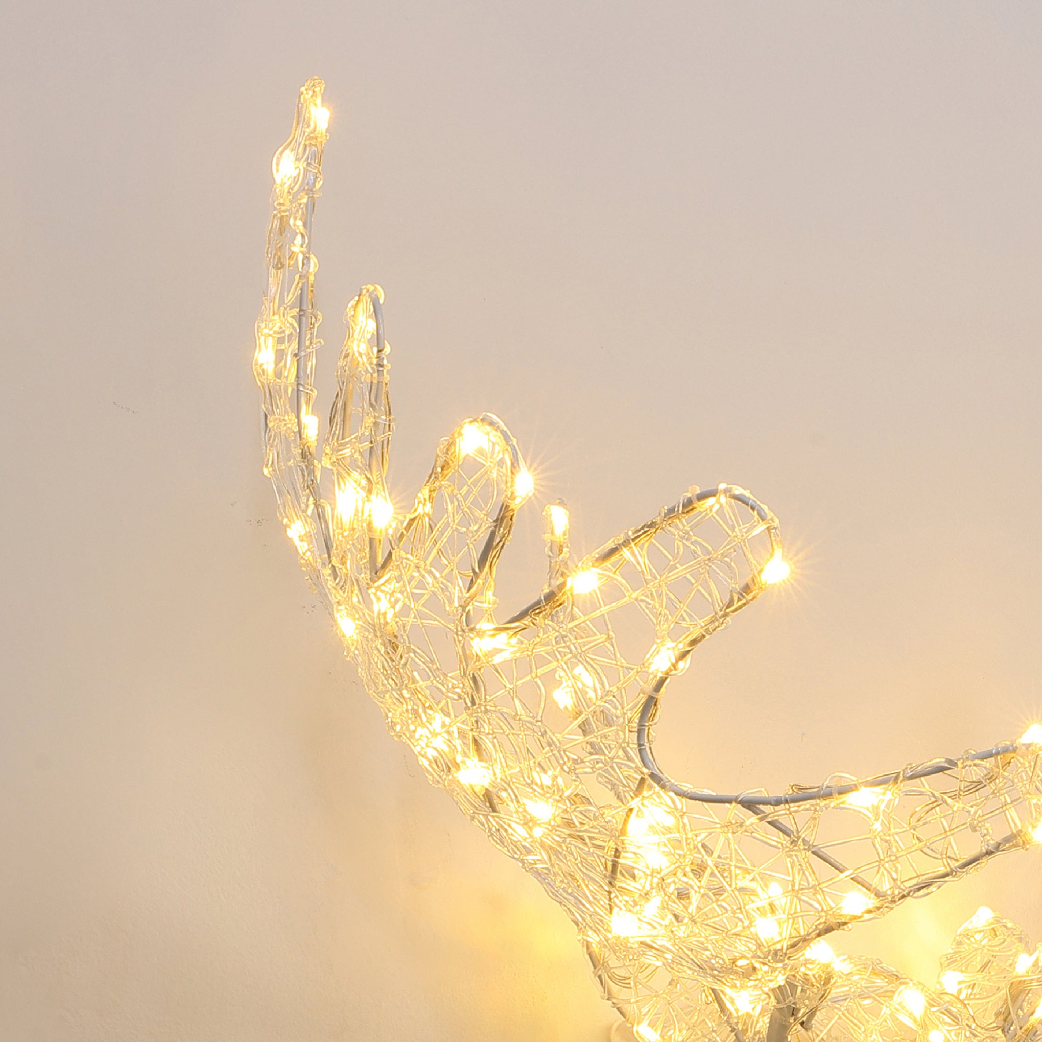 Moose Head Outdoor Holiday Decoration with Lights and Timer