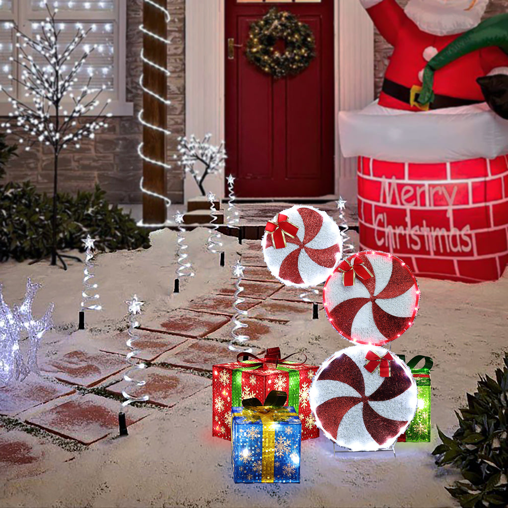 Peppermint Candy Lighted Holiday Decoration