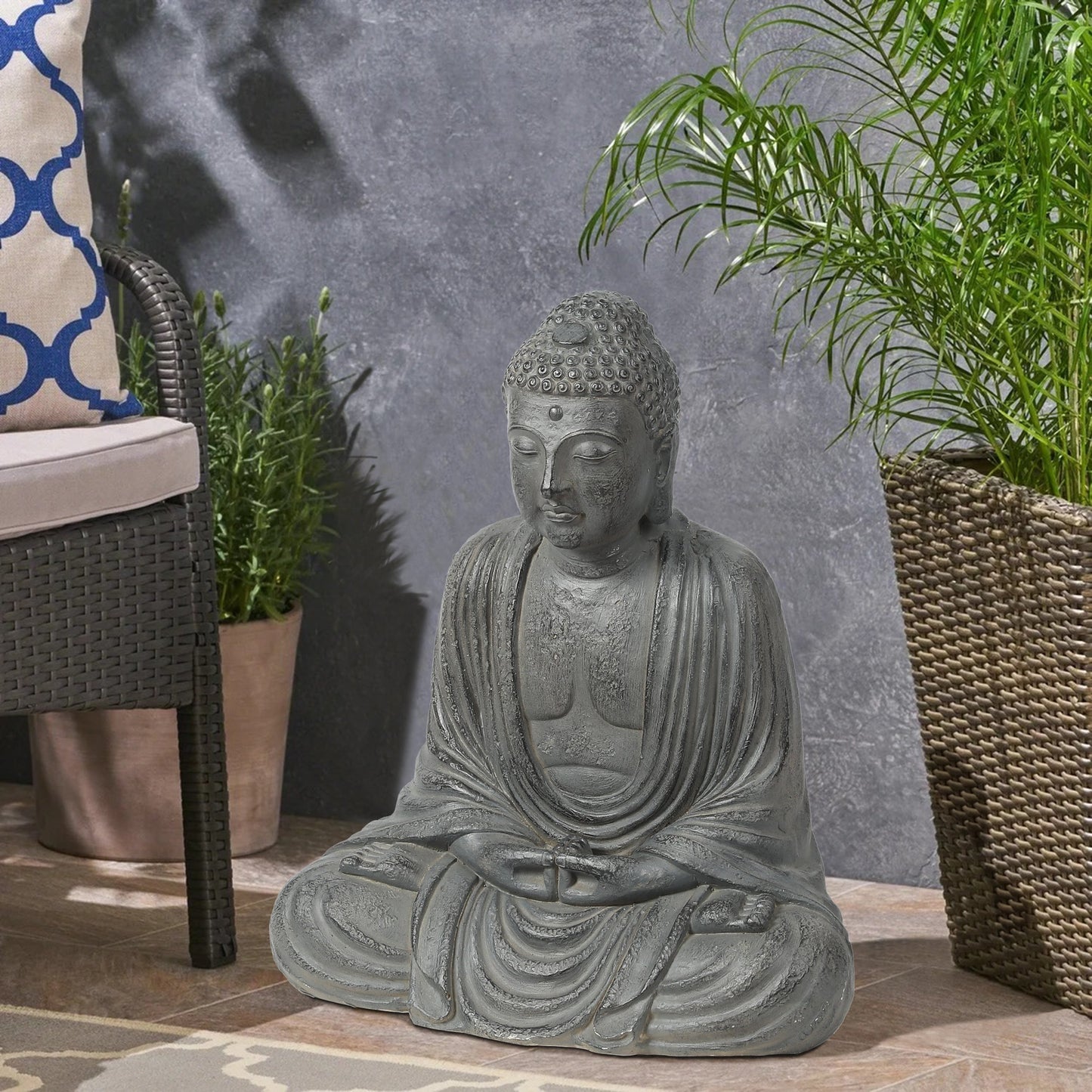 Serene Rest Buddha MgO Garden Statue