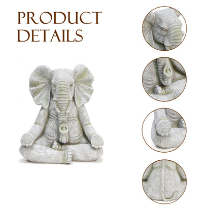Quiet Moment Elephant MgO Garden Statue