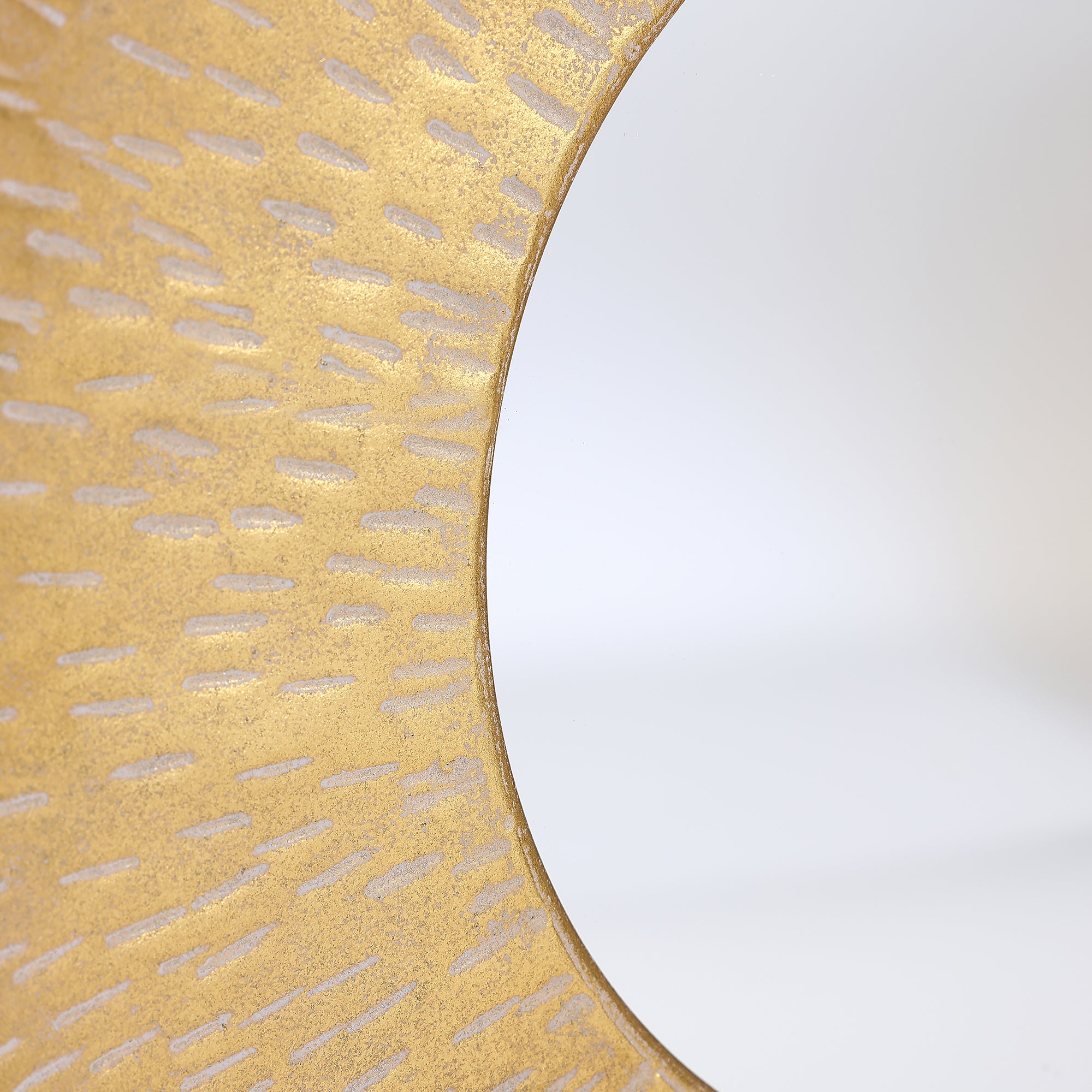 3-Piece Gold Metal Round Wall Mirror Set