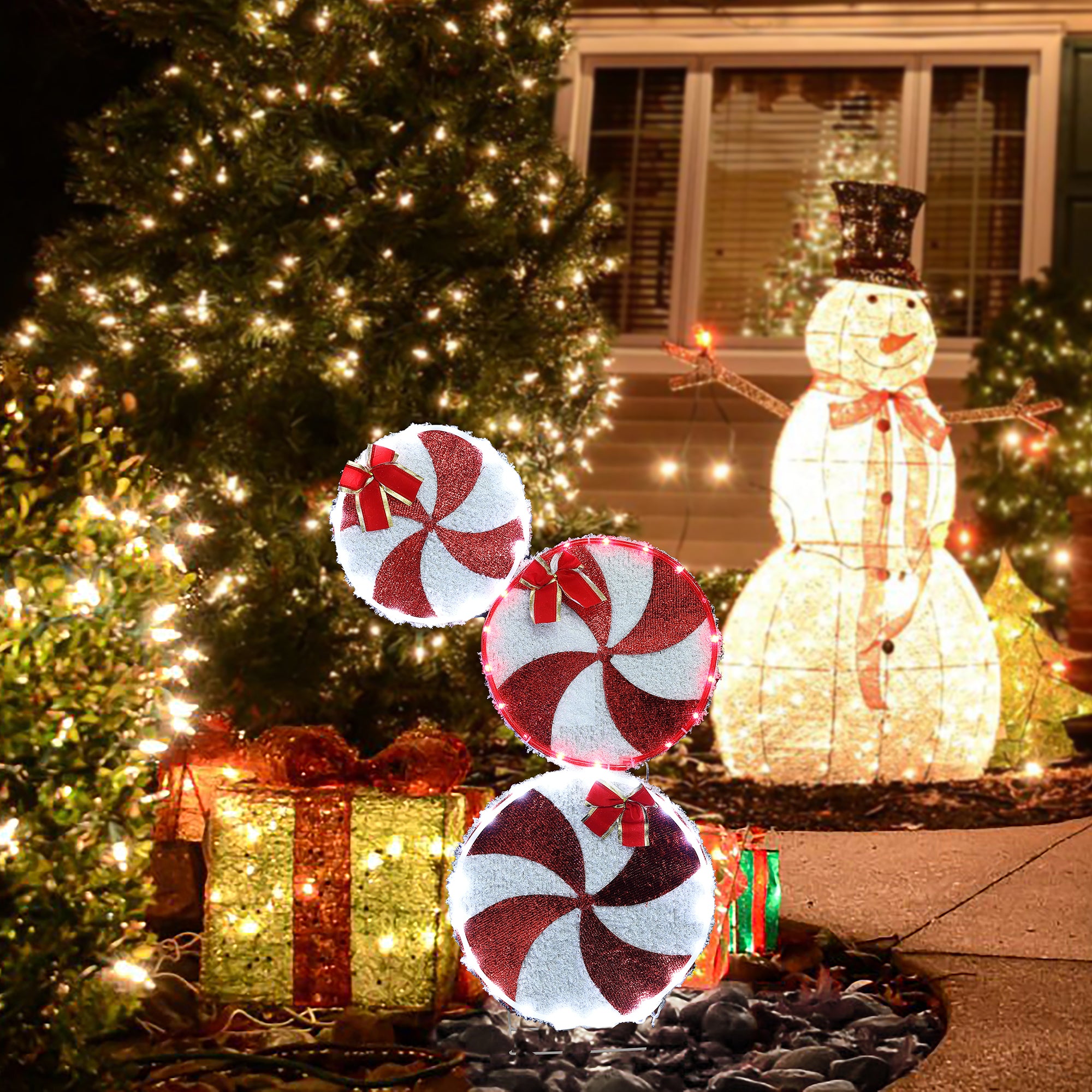 Peppermint Candy Lighted Holiday Decoration
