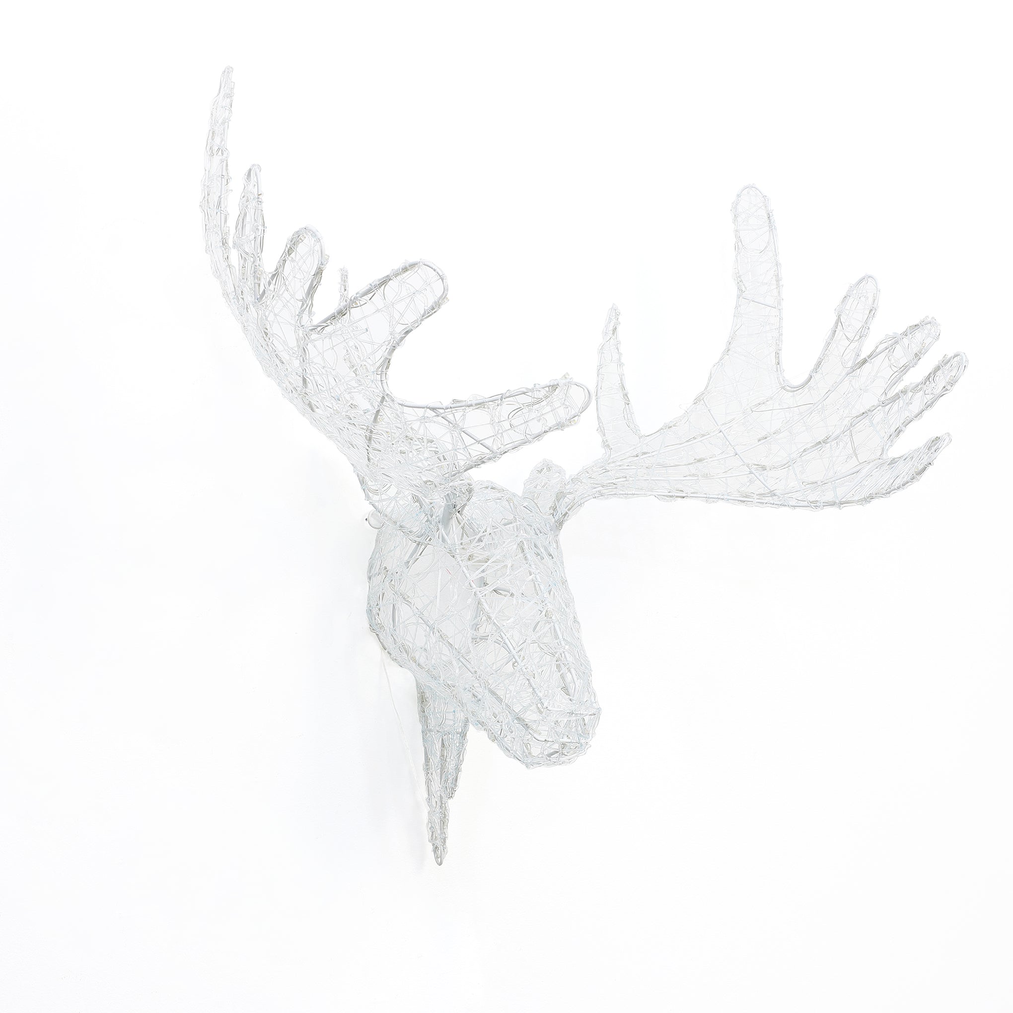 Moose Head Outdoor Holiday Decoration with Lights and Timer