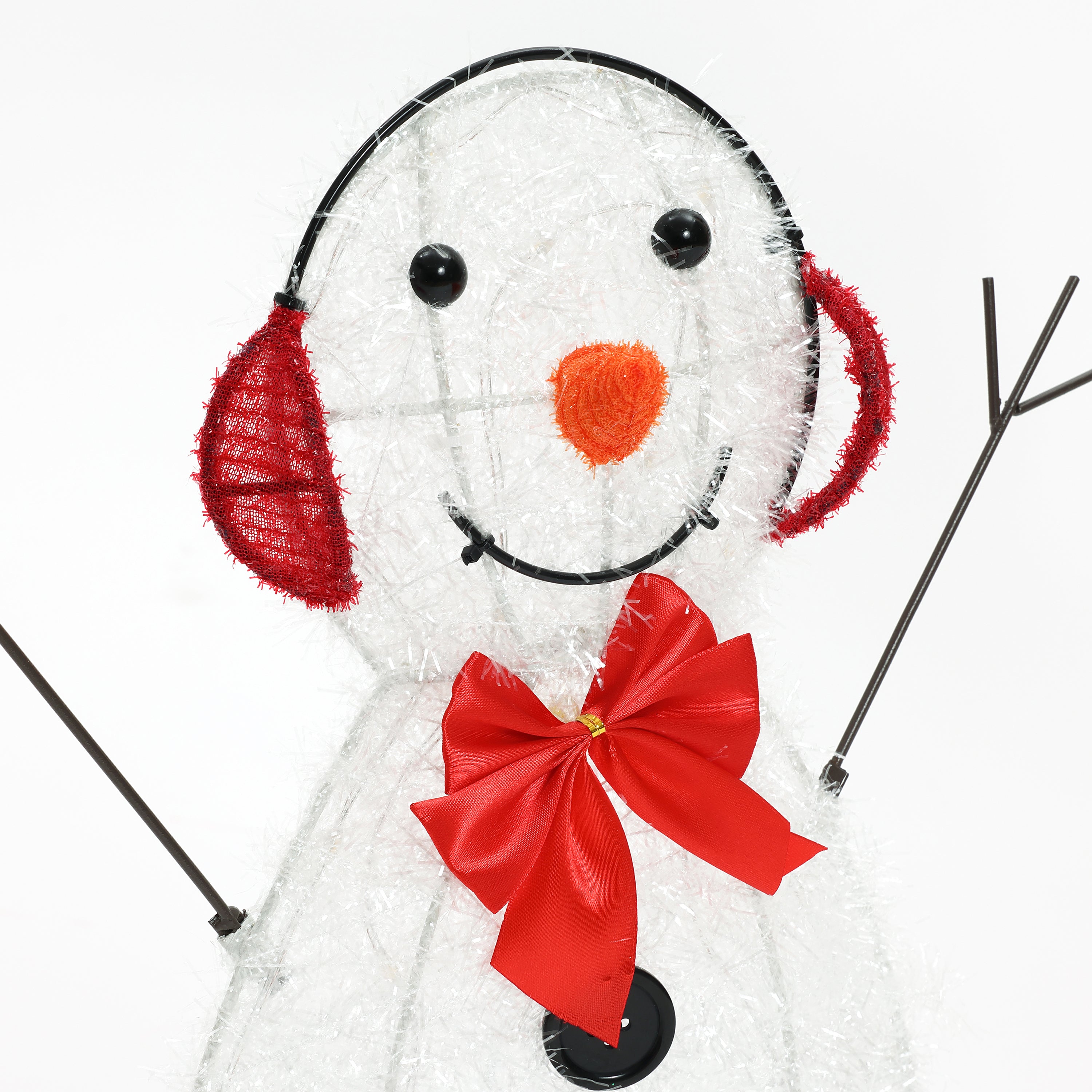 Snowman Family Trio Indoor and Outdoor Holiday Decoration with Lights