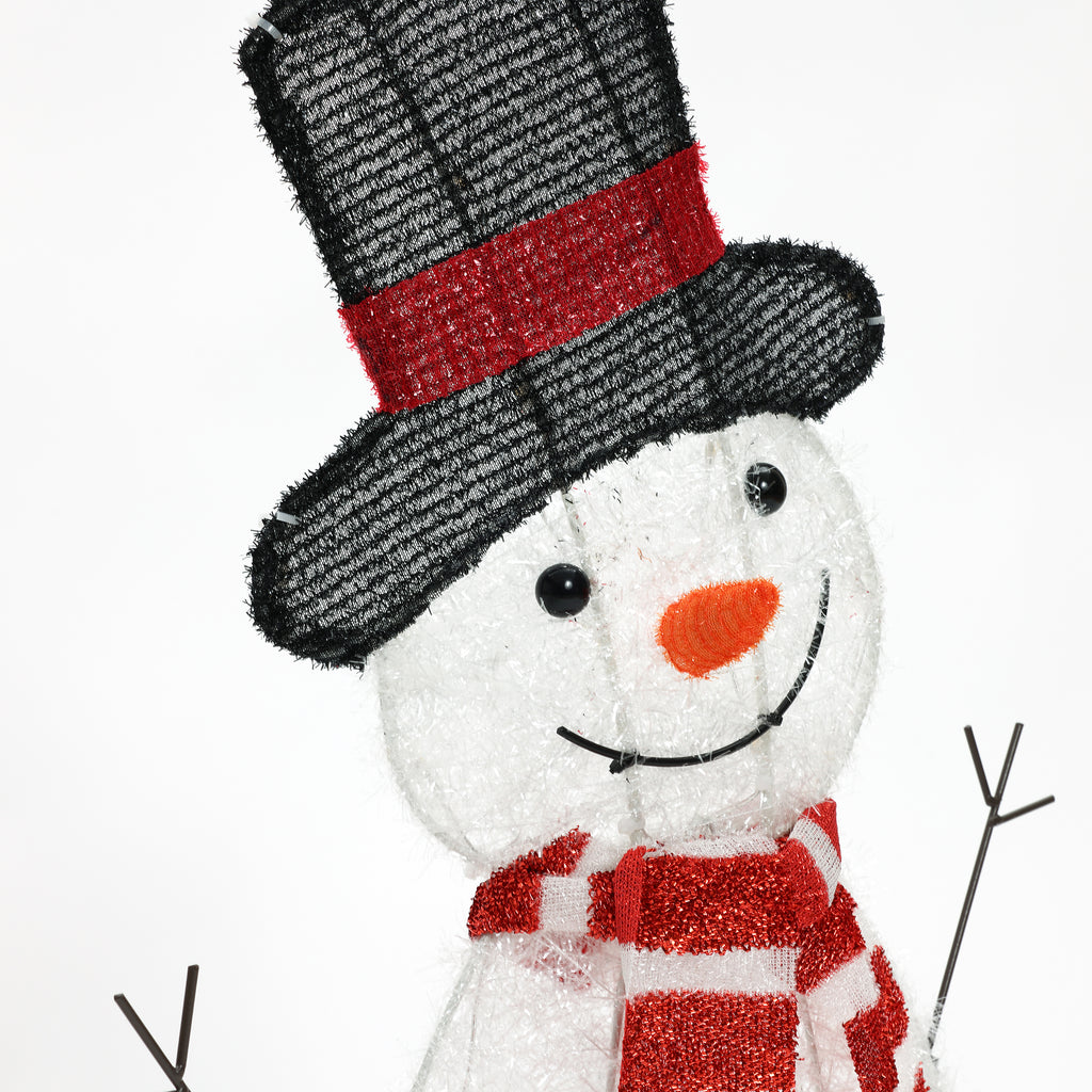 Snowman Family Trio Indoor and Outdoor Holiday Decoration with Lights