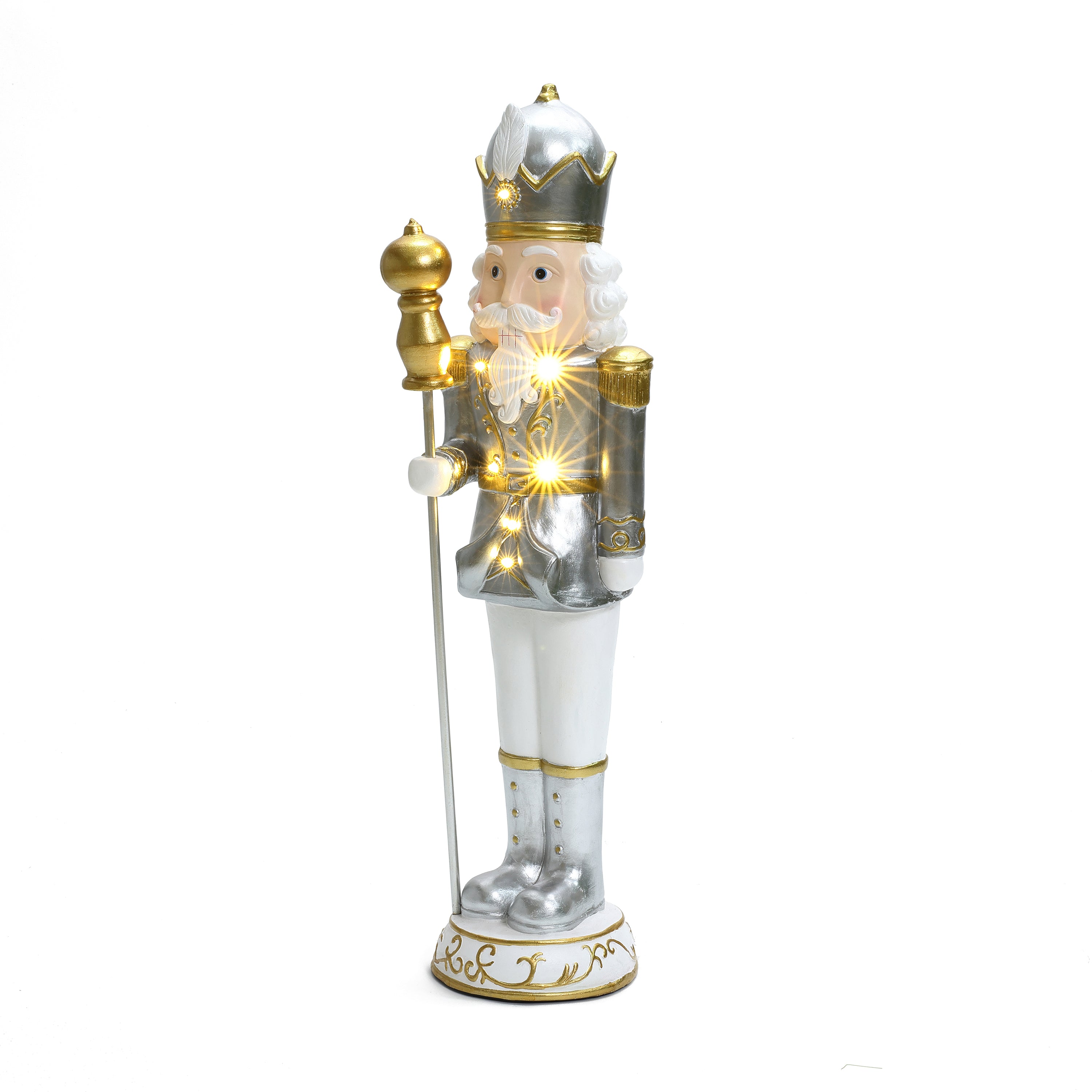 Resin Nutcracker Soldier Figurine – Elegant Christmas Decor and Holiday Gift