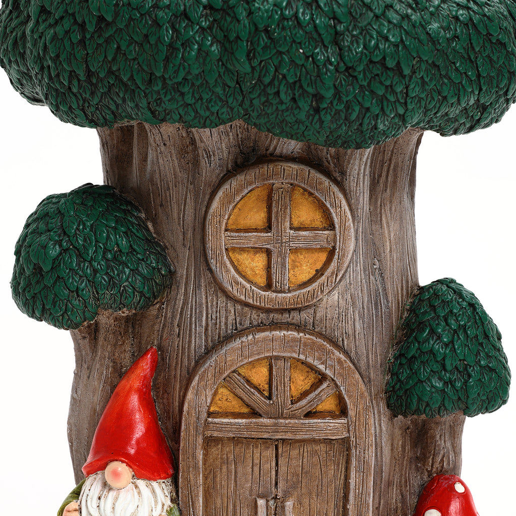 Gnome Tree Stump MgO Indoor and Outdoor Sculpture Side Table