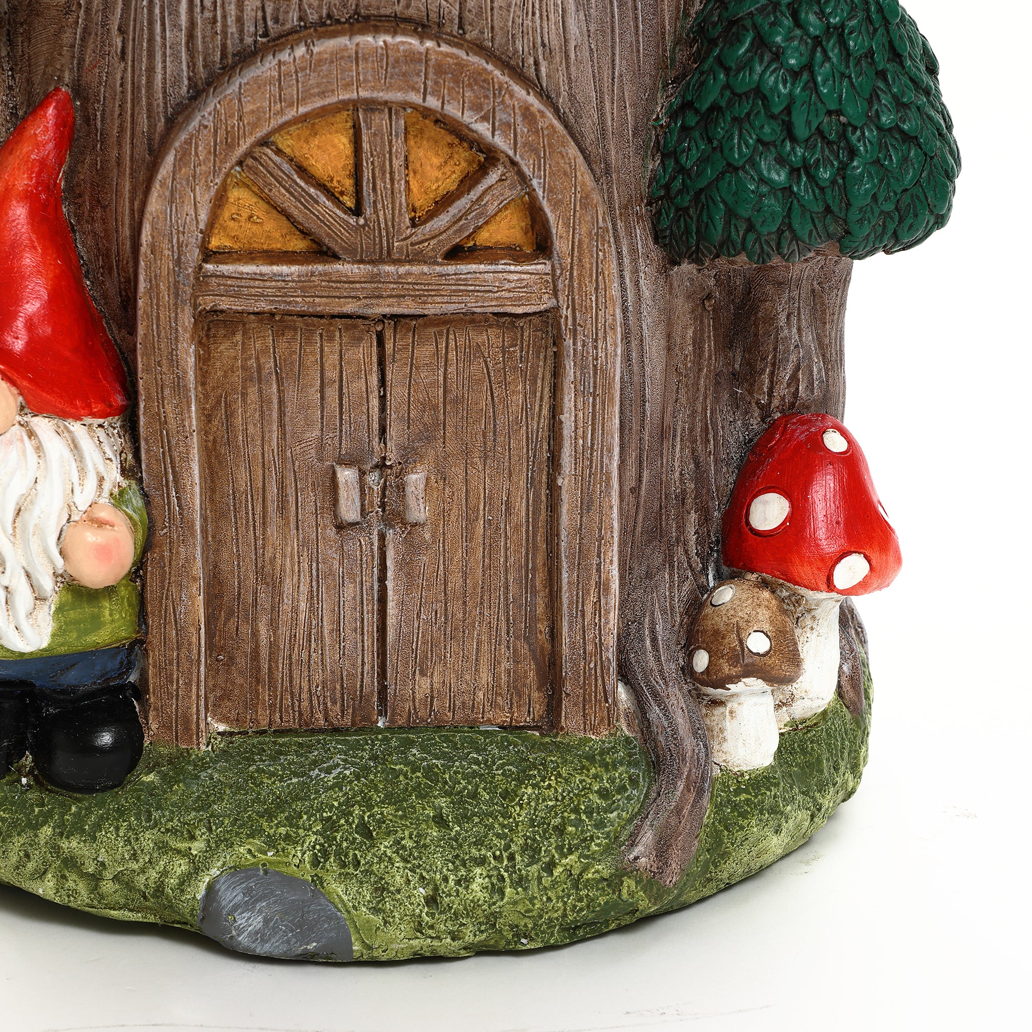 Gnome Tree Stump MgO Indoor and Outdoor Sculpture Side Table