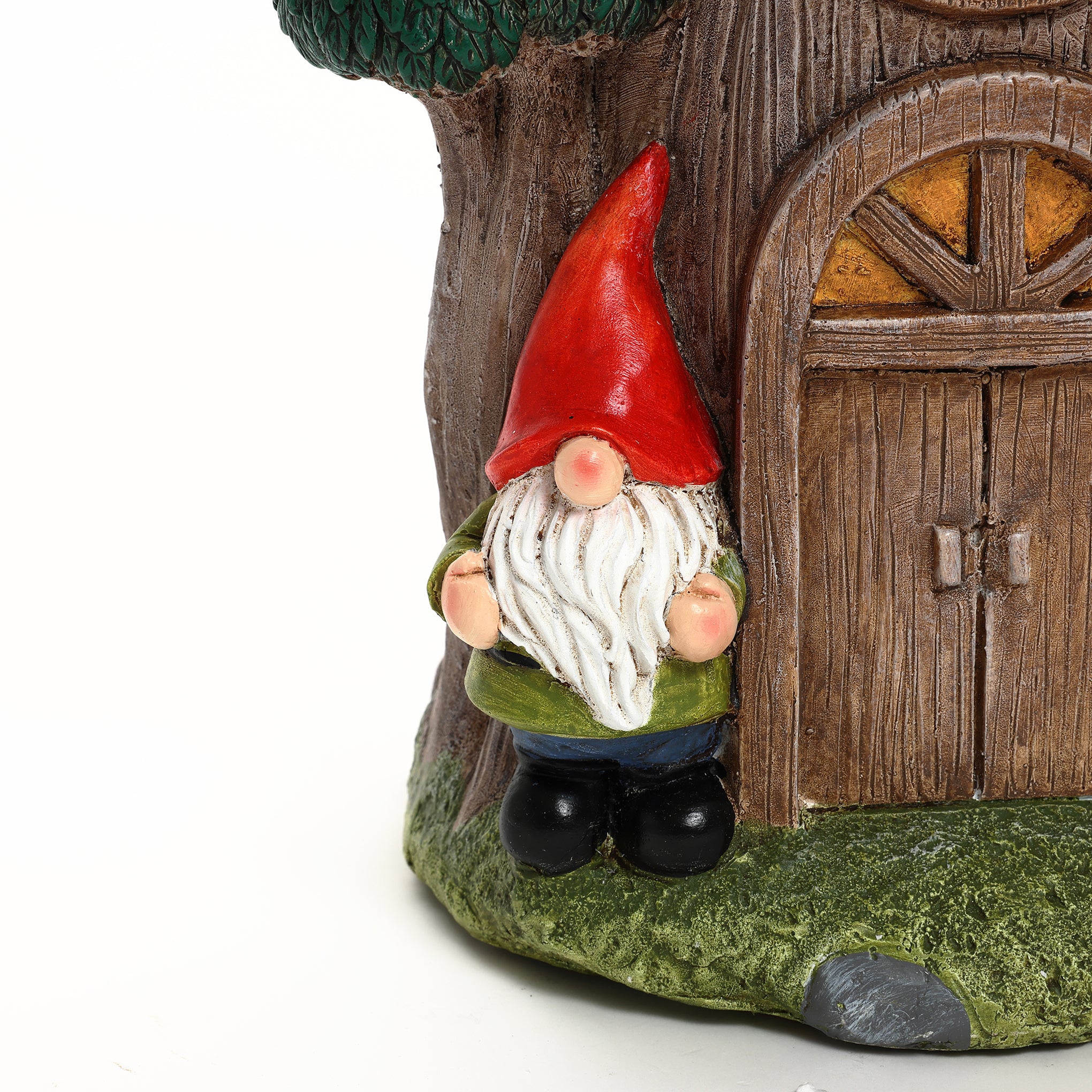 Gnome Tree Stump MgO Indoor and Outdoor Sculpture Side Table