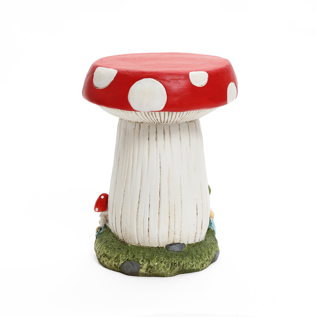 Gnome Mushroom MgO Indoor and Outdoor Sculpture Side Table