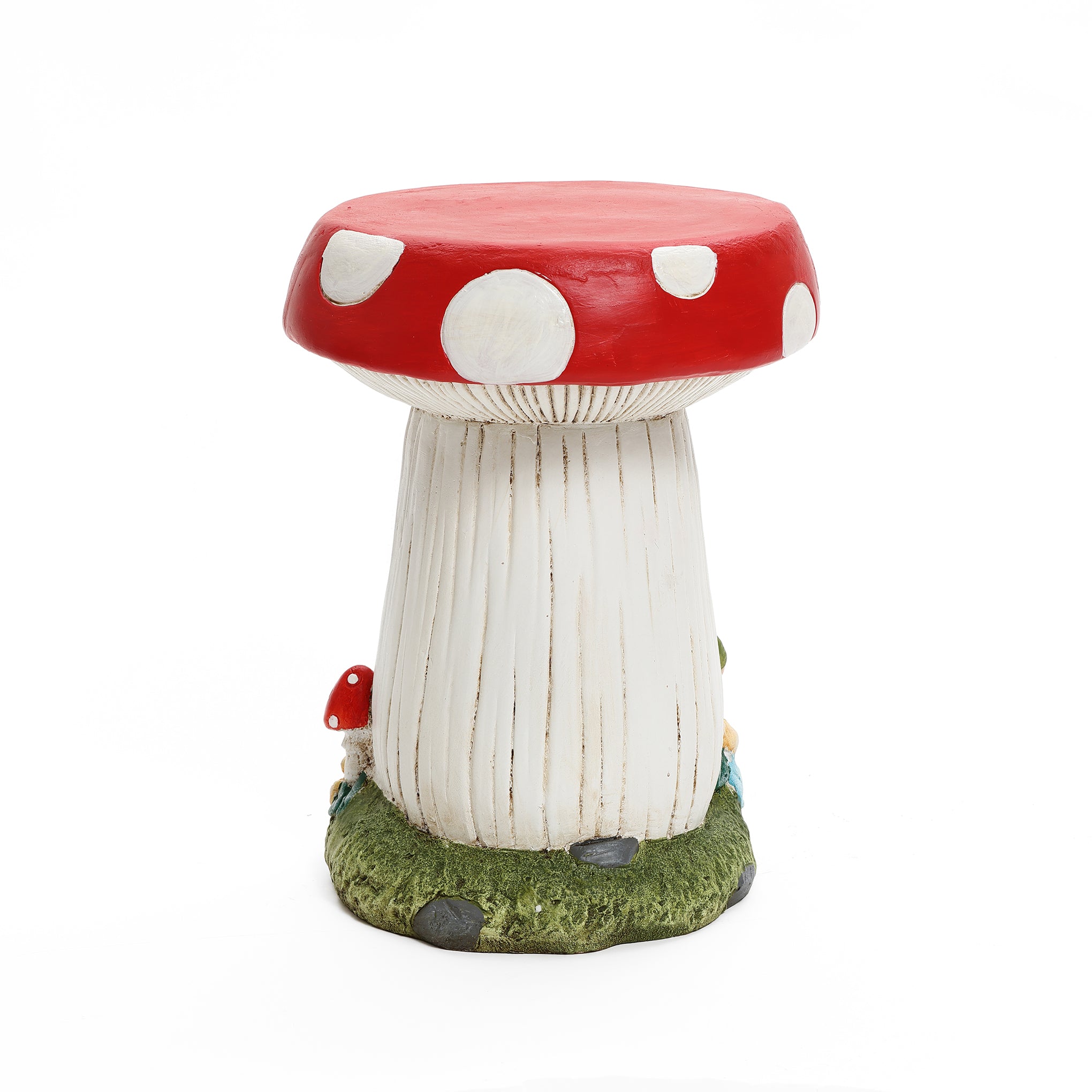 Gnome Mushroom MgO Indoor and Outdoor Sculpture Side Table
