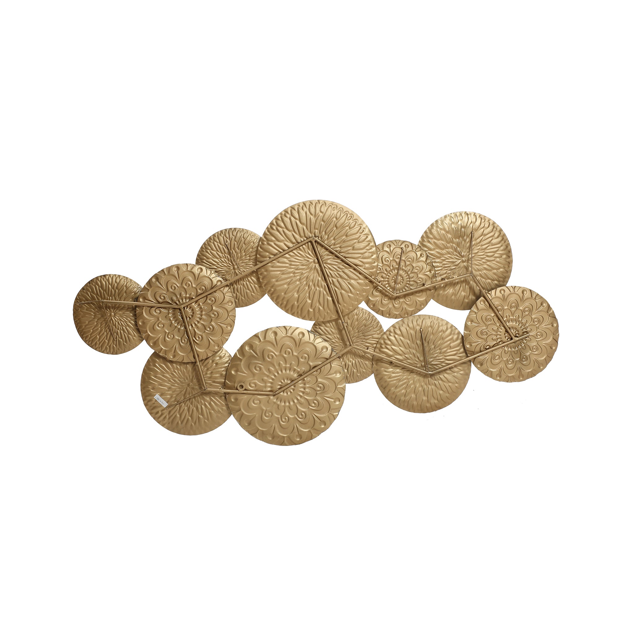 48-In Wide Connected Circles Metal Wall Decor Sculpture