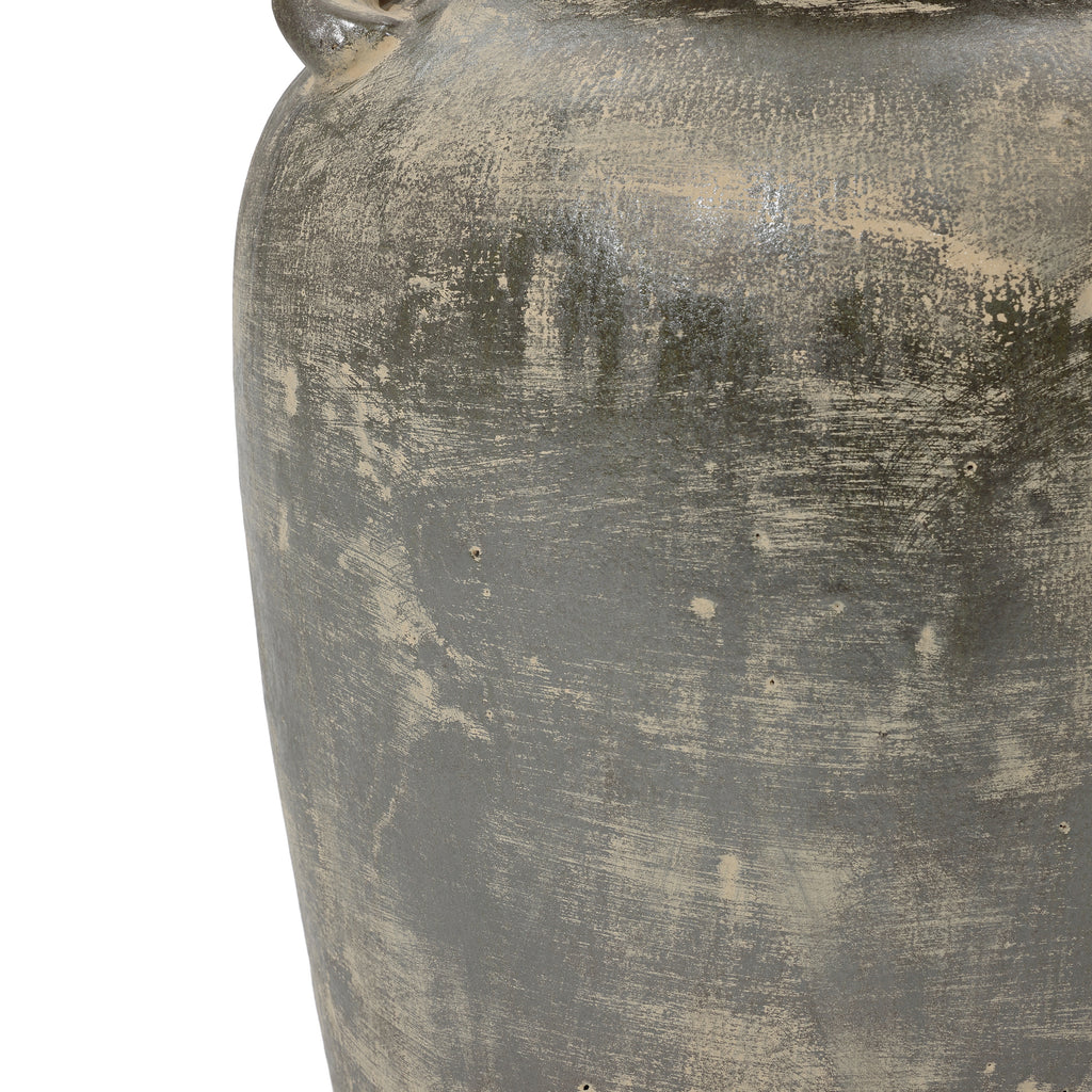 Vintage Farmhouse Brown Jug 15.35-Inch Tall Terracotta Vase