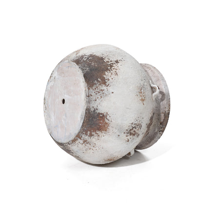 Cauldron MgO Planter, Distressed Off-White, 15"