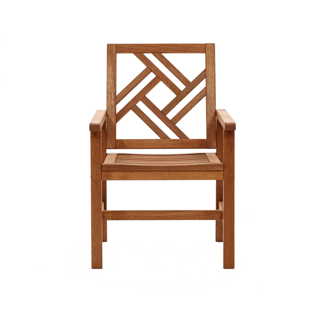 Carmel Solid Wood Outdoor Dining Chair, Set of 2